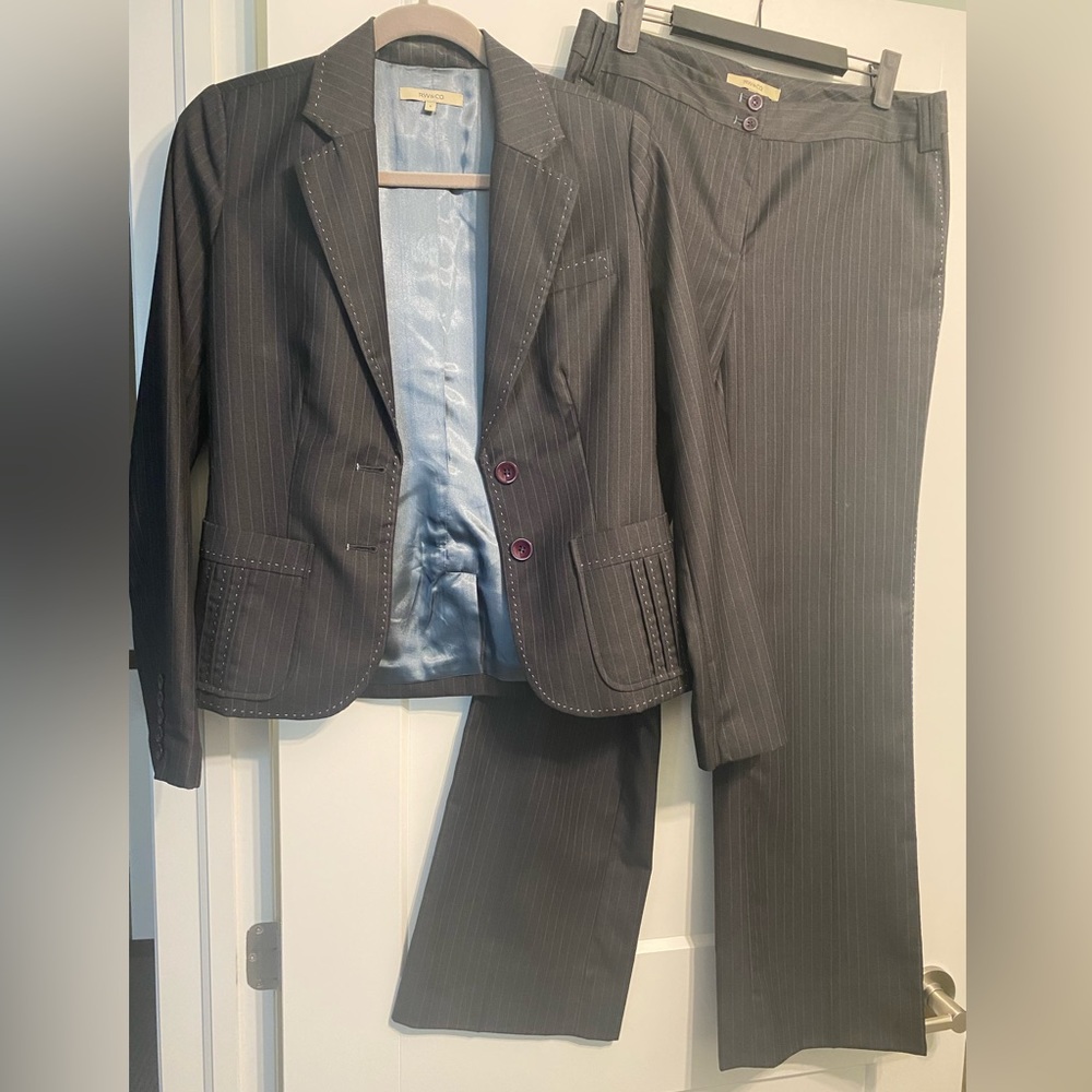 RW & Co. Grey and baby blue pantsuit